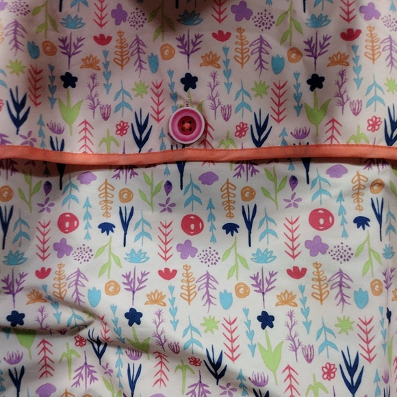 SOLD Matilda Jane Down Came The Rain Coat Girls 6 Pink Floral Hooded - Picture 8 of 10